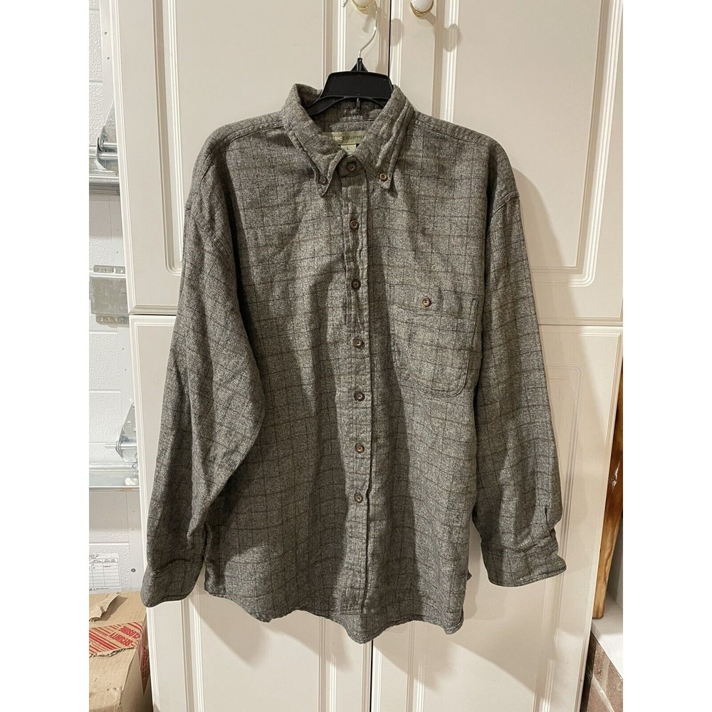 Vintage Basic Equipment Mens Large Long Sleeve Button Down Casual Shirt